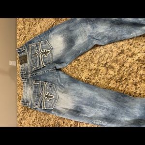 Mens Rock Revival Aubin relaxed straight 34x34